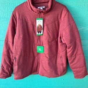 THREE DOTS QUILTED SOFT KNIT STEP HEM MEDIUM WEIGHT JACKET SIZE XL NWT